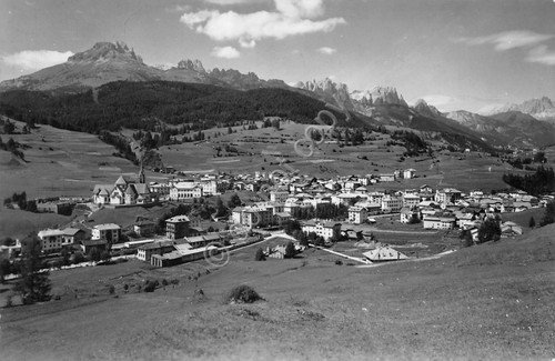 Cartolina Moena Val di fassa panorama anni '50
