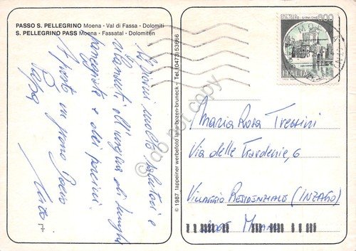 Cartolina Moena Val di Fassa Passo San Pellegrino 1994 | Immagine Gallery 2