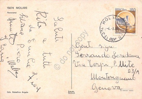 Cartolina Molare Panorama Ponte 1981 segni | Immagine Gallery 2