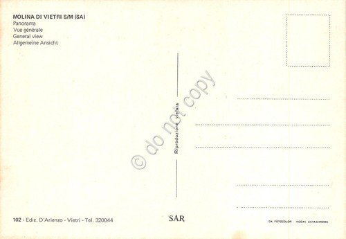 Cartolina Molina di Vietri sul mare veduta del paese anni … | Immagine Gallery 2