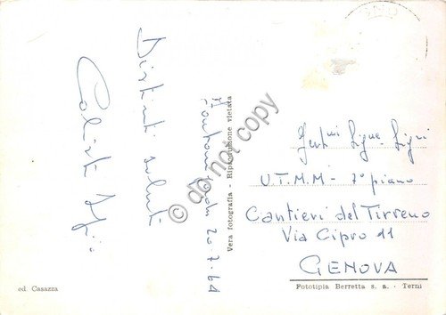 Cartolina Molino di Casanova Val Trebbia Vedutine 1964