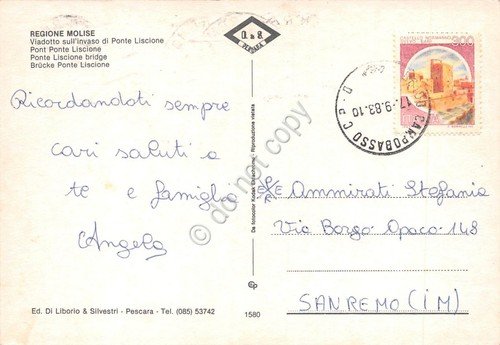 Cartolina Molise Viadotto su invaso di Ponte Liscione 1983 | Immagine Gallery 2