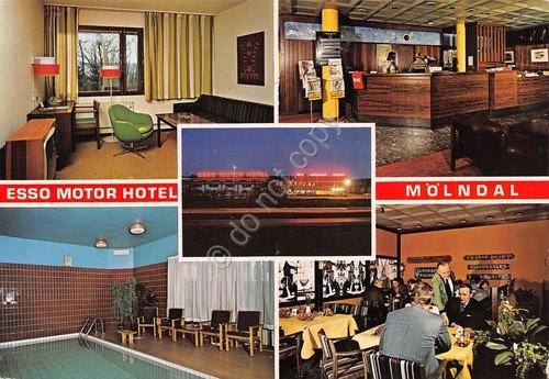 Cartolina Molndal Esso Motor Hotel vedute | Immagine principale