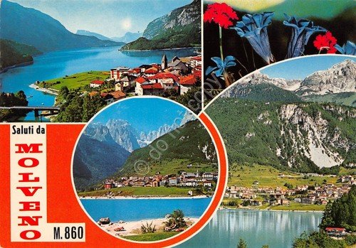Cartolina Molveno 4 Vedute 1981 (Trento) | Immagine principale