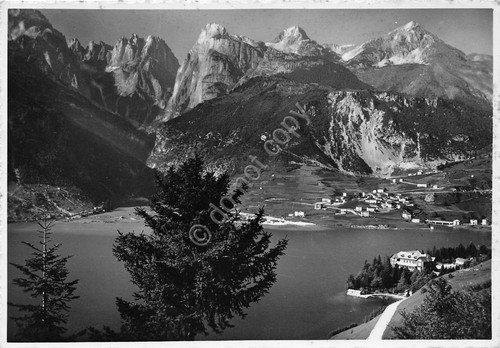 Cartolina Molveno Lago panorama 1941 (Trento) | Immagine principale