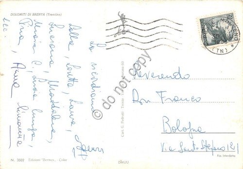 Cartolina Molveno vedutine 1958 (Trento)