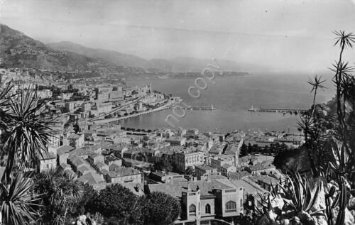 Cartolina Monaco Panorama pubblicità Laboratorio Roger Bellon Calyptol Inhalant
