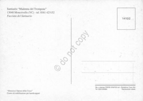 Cartolina Moncrivello Santuario Madonna del Trompone Facciata (Vercelli) | Immagine Gallery 2
