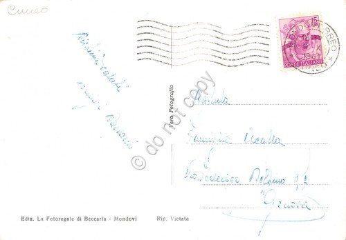 Cartolina Mondovì Altipiani 1961 grinza | Immagine Gallery 2