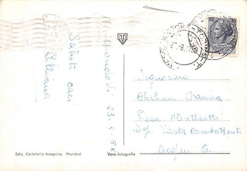 Cartolina Mondovì Panorama 1958 (Torino)