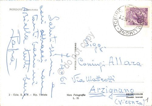 Cartolina Mondovì panorama 1961 (Torino) | Immagine Gallery 2