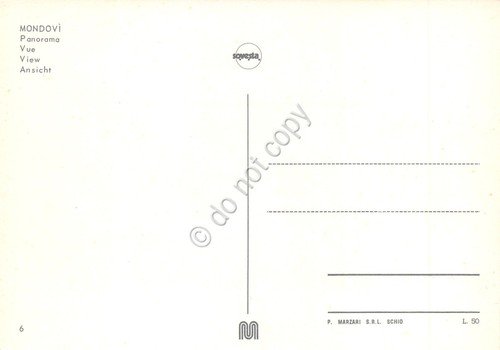 Cartolina Mondovì panorama paese case strada anni '90 | Immagine Gallery 2
