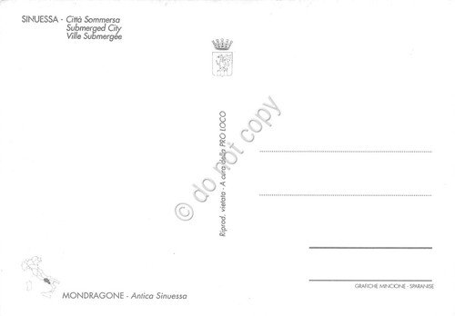 Cartolina Mondragone Sinuessa illustrata Falernum fondale marino umoristica 1990 | Immagine Gallery 2