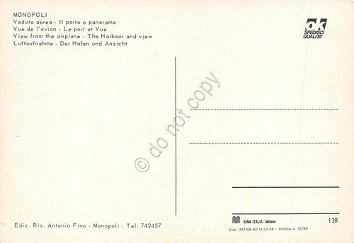 Cartolina Monopoli panorama aereo porto | Immagine Gallery 2