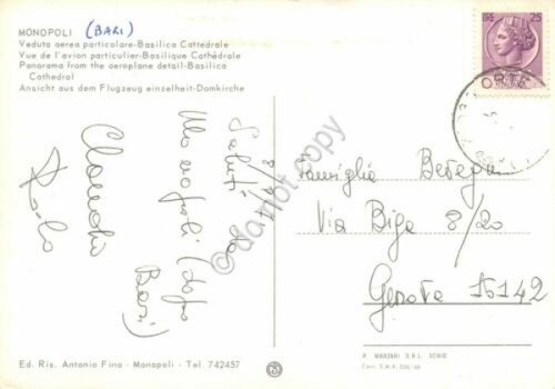 Cartolina Monopoli veduta aerea Basilica Cattedrale 1971 | Immagine Gallery 2