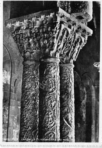 Cartolina Monreale Capitello L'adorazione dei Magi 1951 | Immagine principale