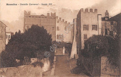 Cartolina Monselice Castello Carraresi 1928