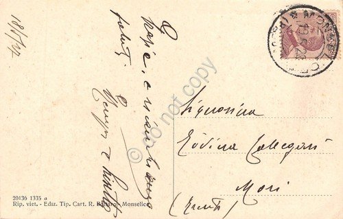 Cartolina Monselice Castello Carraresi 1928