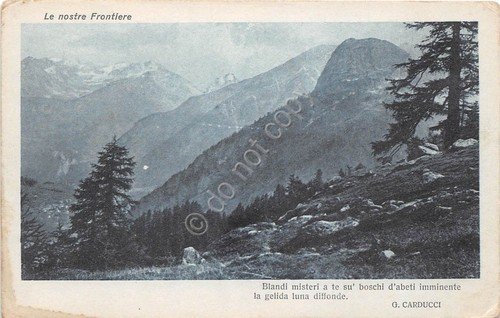 Cartolina montagna - poesia - anni '10