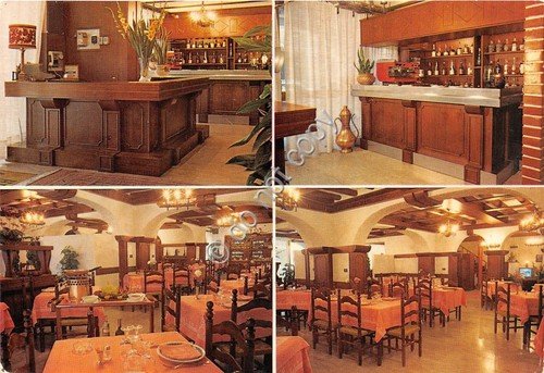 Cartolina Montagnana Albergo Aldo Moro vedutine