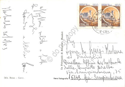 Cartolina Montaldo Mondovì Veduta dalla strada di Bossea 1983 | Immagine Gallery 2