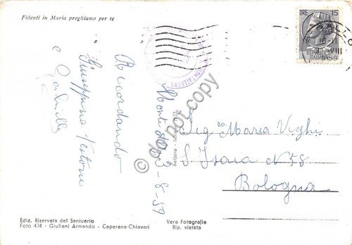 Cartolina Montallegro Santuario Casa del Pellegrino e Monte Rosa 1959 … | Immagine Gallery 2