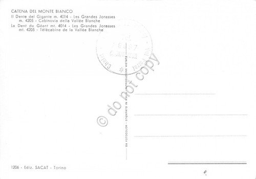 Cartolina Monte Bianco Cabinovia della Vallee Blance | Immagine Gallery 2