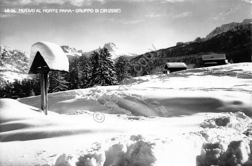Cartolina Monte Pana Gruppo di CIR 1953 | Immagine principale