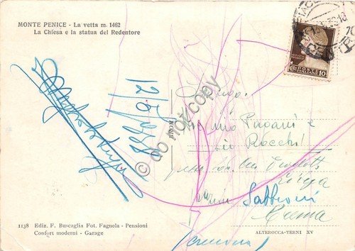 Cartolina Monte Penice Chiesa e Statua del Redentore 1939 | Immagine Gallery 2
