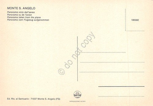 Cartolina Monte Sant'Angelo panorama aereo edifici strade anni '80 | Immagine Gallery 2