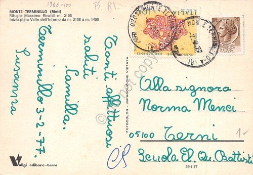 Cartolina Monte Terminillo Rifugio Massimo Rinaldi pista sci Valle Inferno … | Immagine Gallery 2