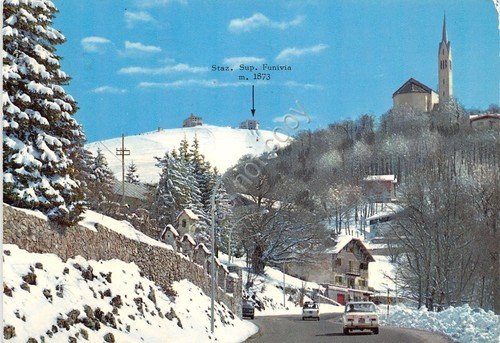 Cartolina Monte Terminillo Veduta panoramica con ville strada auto d'epoca … | Immagine principale