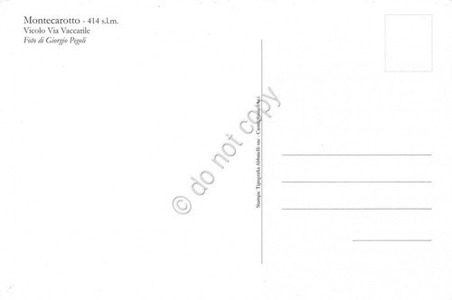 Cartolina Montecarotto Vicolo Via Vaccarile