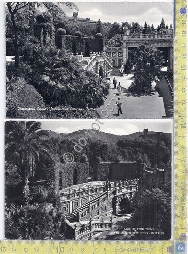 Cartolina Montecatini 2 cartoline Stabilimento Tettuccio anni '50/'60 (Pistoia)