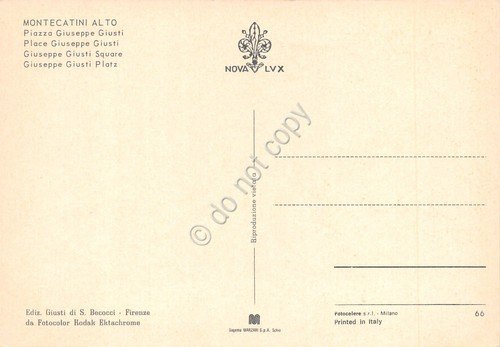 Cartolina Montecatini Alto Piazza Giusti ALEMAGNA bar animata anni '80