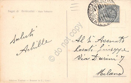 Cartolina Montecatini Bagni Viale Tettuccio animata | Immagine Gallery 2