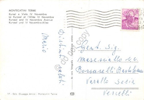 Cartolina Montecatini Kursal e Viale IV Novembre 1963 | Immagine Gallery 2