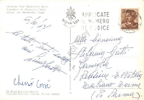 Cartolina Montecatini Terme 9 vedute 1967 (Pistoia)