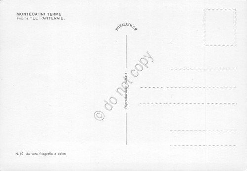 Cartolina Montecatini Terme Piscina Le Panteraie animata 1980 cca | Immagine Gallery 2