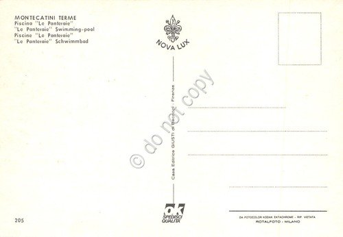 Cartolina Montecatini Terme Piscina Le Panteraie animata anni '80 | Immagine Gallery 2