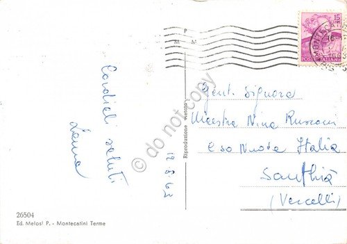 Cartolina Montecatini Terme Stabilimento Tettuccio 1963 | Immagine Gallery 2