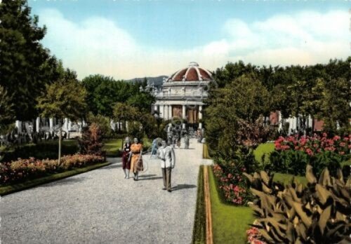 Cartolina Montecatini Terme Stabilimento Tettuccio Il Parco (Pistoia) | Immagine principale
