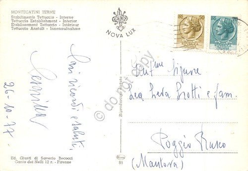 Cartolina Montecatini Terme Stabilimento Tettuccio Interno 1977 | Immagine Gallery 2