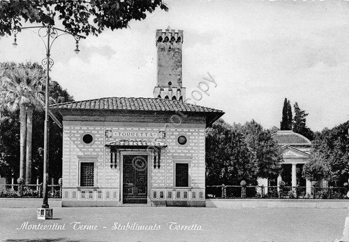 Cartolina Montecatini Terme Stabilimento Torretta 1955 | Immagine principale