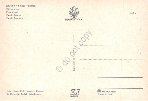 Cartolina Montecatini Terme Viale Verdi strada auto panorama anni '80 | Immagine Gallery 2