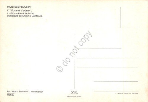 Cartolina Montecerboli Monte di Cerbero case ciminiere