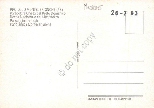 Cartolina Montecerignone Pro Loco 4 vedute | Immagine Gallery 2