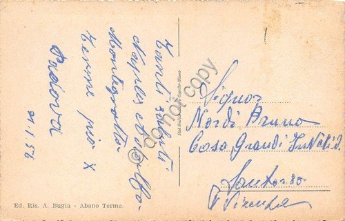 Cartolina Montegrotto Terme Pio X 1956
