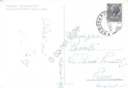 Cartolina Montegrotto Terme Terme Neroniane 1960