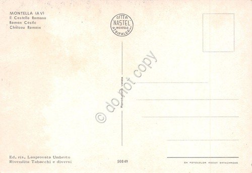 Cartolina Montella Castello Romano anni '80 | Immagine Gallery 2